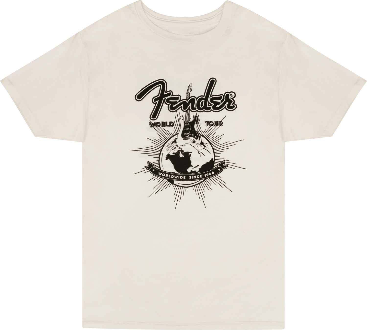 Fender® World Tour T-Shirt, Vintage White