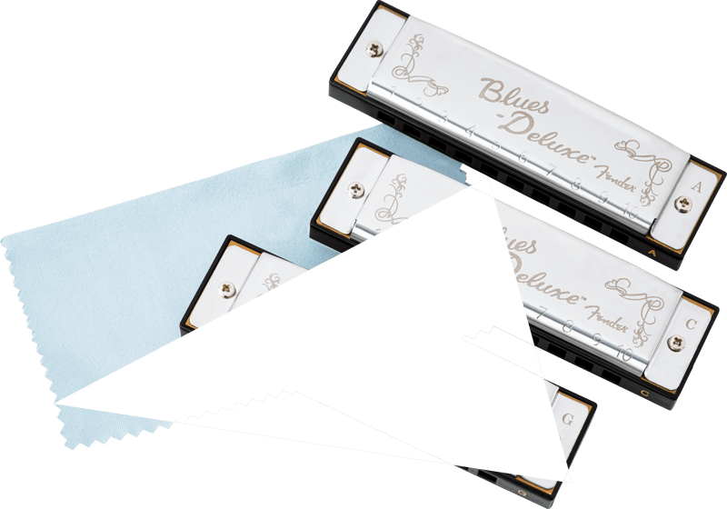 Blues Deluxe Harmonicas - 3 Pack with Case – Fender