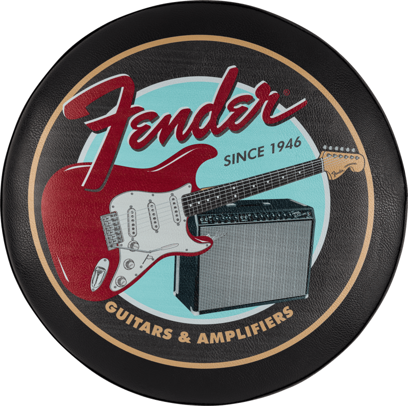 Fender® Guitars & Amps Pick Pouch Barstool, Black
