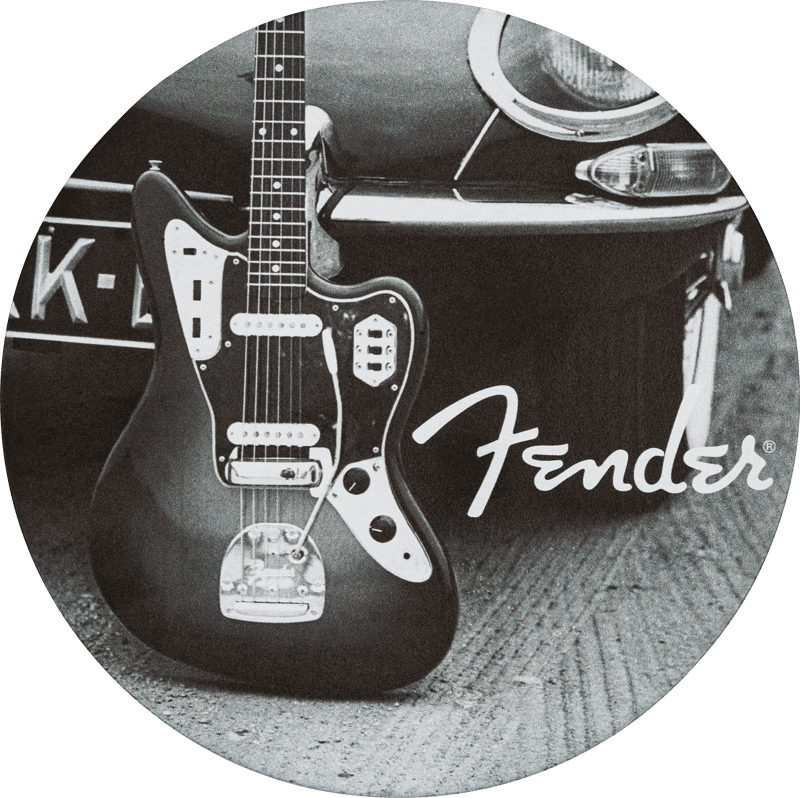 Fender™Guitar Coaster Set, 4-Pack, Multi-Color Leather
