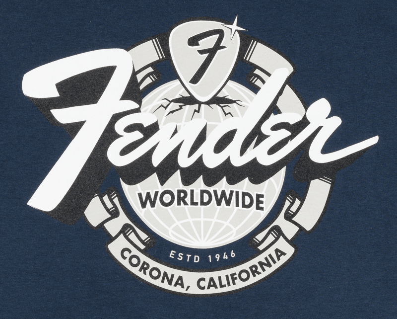 Fender® World Wide Tee, Vintage Navy