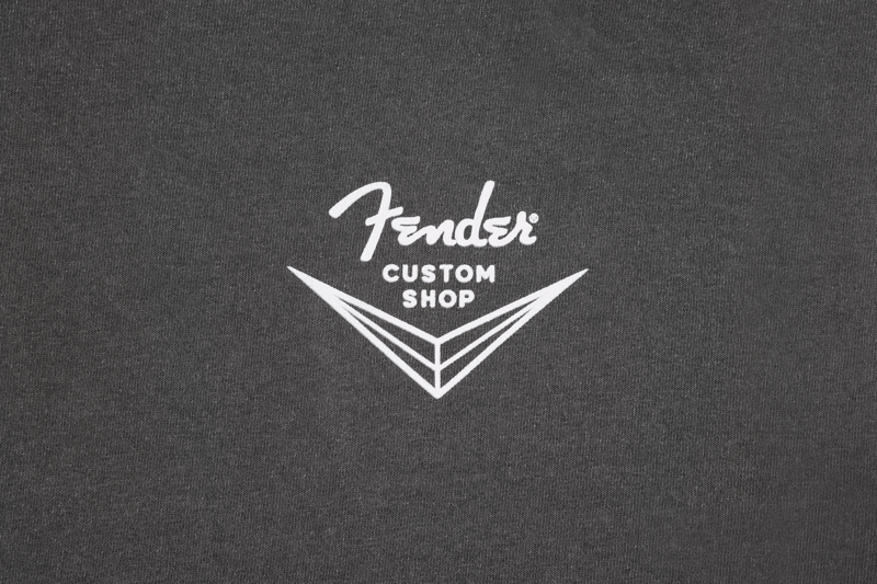 FENDER USA AMERICAN VINTAGE 旧カスタムショップロゴ Custom Shop Logo T-Shirt, Vintage Black – Fender