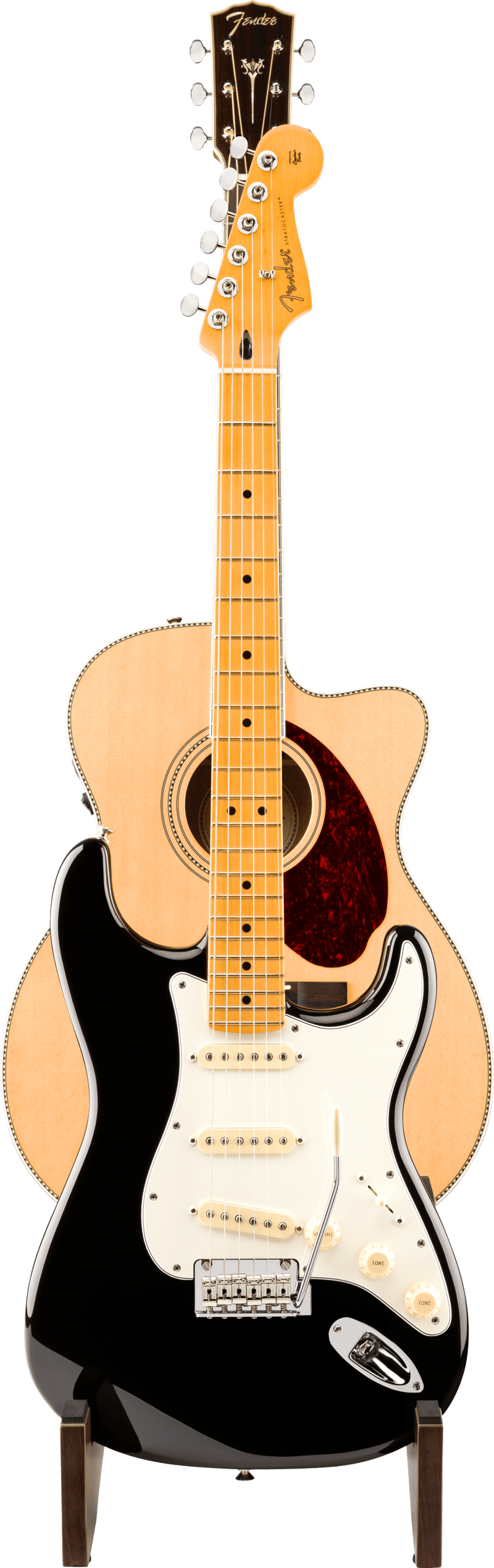 Deluxe Wooden 2-Tier Multi Stand – Fender