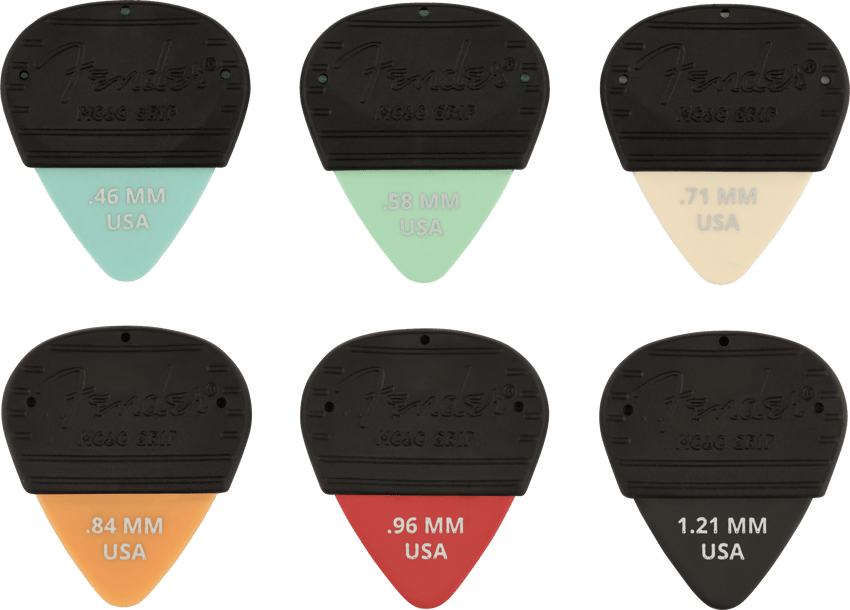 Wavelength™ Celluloid Picks, 351 Shape - 6 Pack – Fender