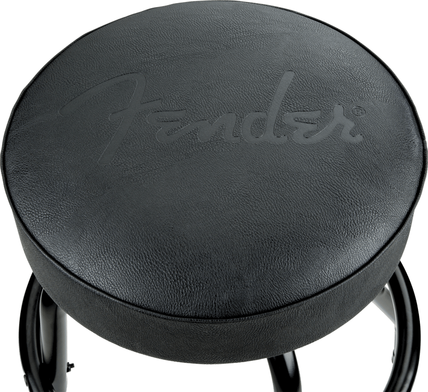 Fender® Embossed Black Logo Barstool, Black