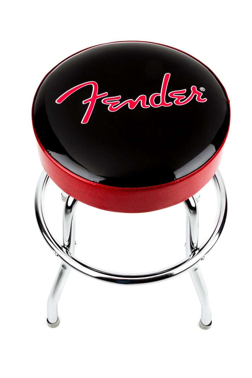 Fender® Embossed Black Logo Barstool, Black