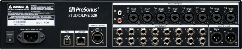 StudioLive® 32R Digital Rack Mixer – PreSonus