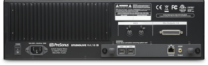 【TM】StudioLive RML16AI Danteカード搭載 StudioLive RML16AI – PreSonus