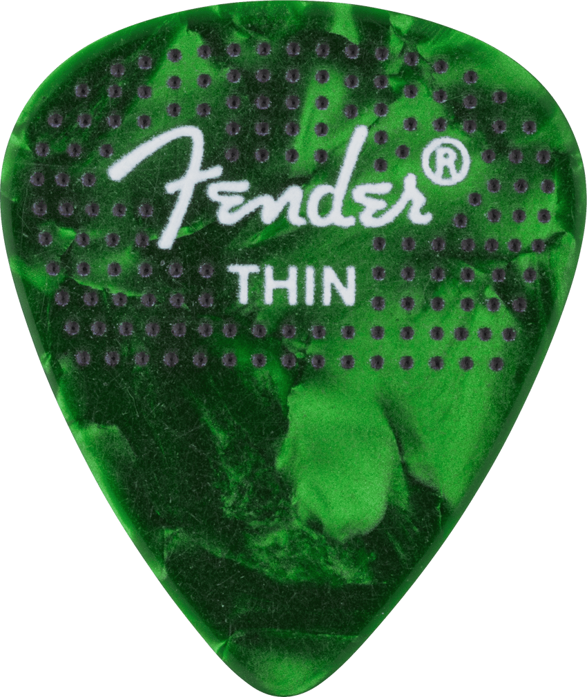 Dotted Celluloid Picks, 351 Shape - 12 Pack – Fender