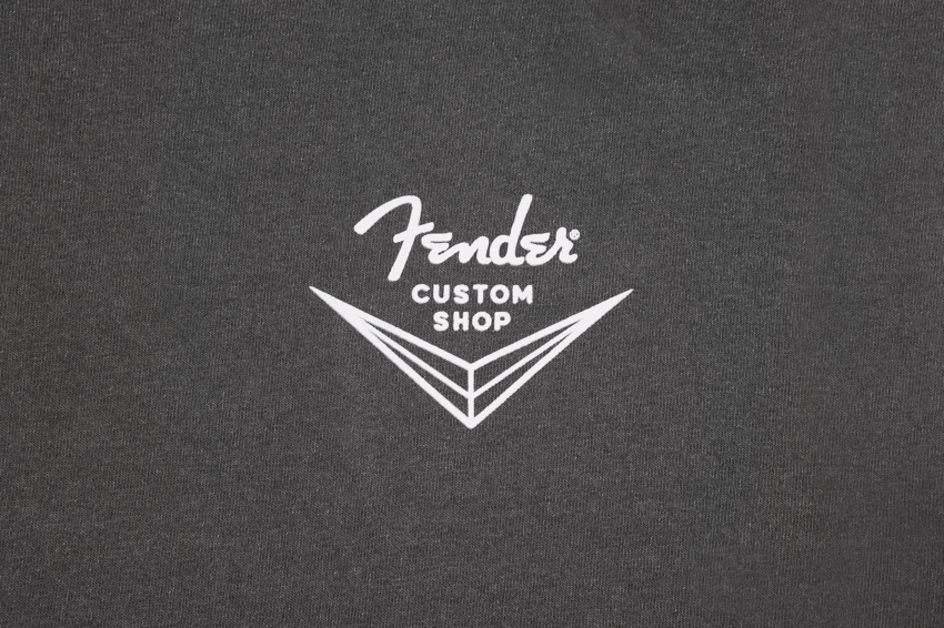 FENDER USA AMERICAN VINTAGE 旧カスタムショップロゴ Custom Shop Logo T-Shirt, Vintage Black – Fender
