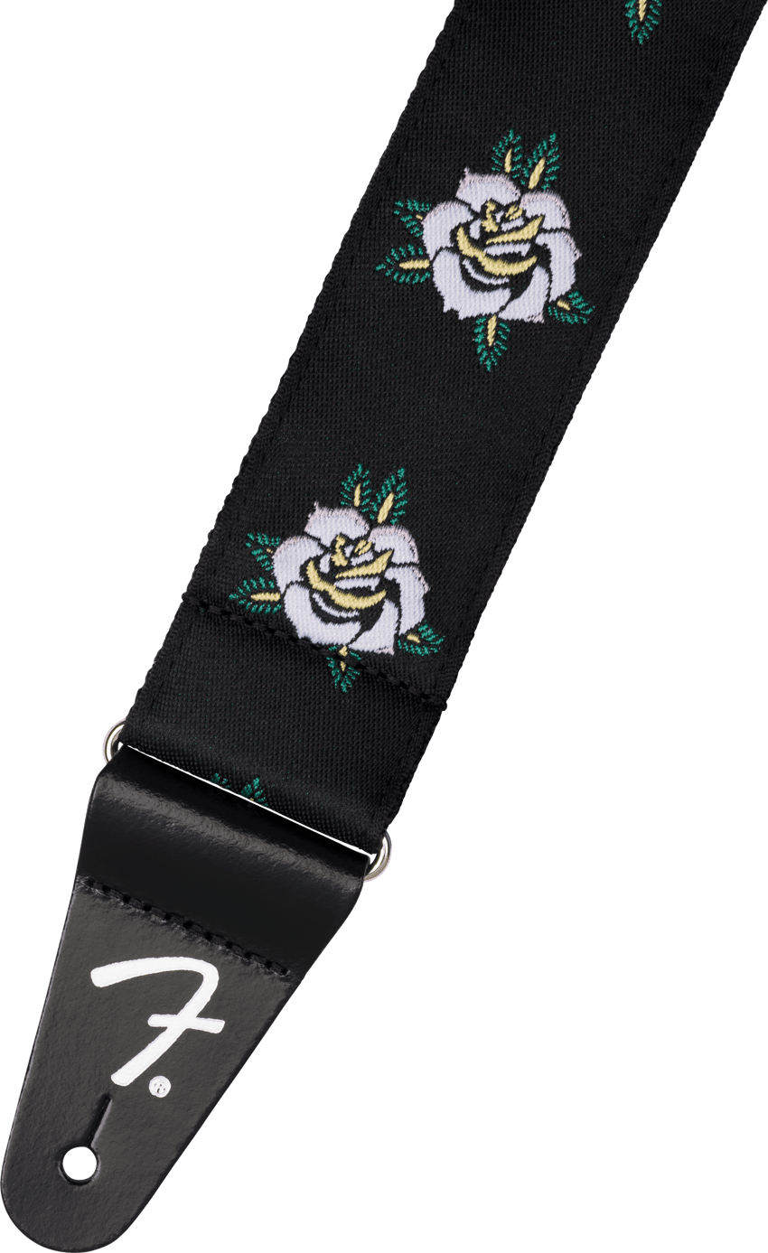 Fender® Black Polyester Logo Straps
