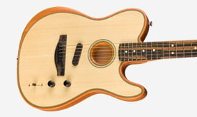 Limited Edition American Acoustasonic® Telecaster®, Channel-Bound Neck, Aqua Teal Corps de Guitare Acoustique