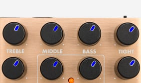 MTG Tube Distortion Pedal CONTROLLI DI EQUALIZZAZIONE