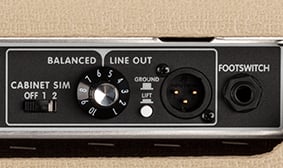Tone Master® Deluxe Reverb® Blonde REAR PANEL FEATURES