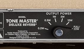 Tone Master® Deluxe Reverb® Blonde 6-WAY POWER ATTENUATOR SWITCH