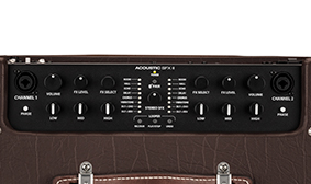 Acoustic SFX II Two identical channels, interchangeable for instruments and/or vocals