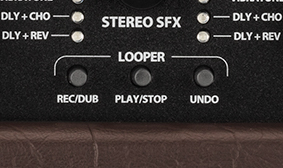 Acoustic SFX II 90-second looper with onboard control; optional 4-button footswitch
