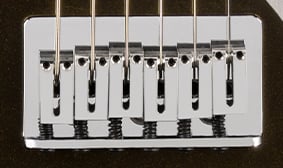 American Ultra II Meteora® 6-SADDLE STRING-THROUGH-BODY HARDTAIL BRIDGE WITH POLISHED STAINLESS STEEL BLOCK SADDLES