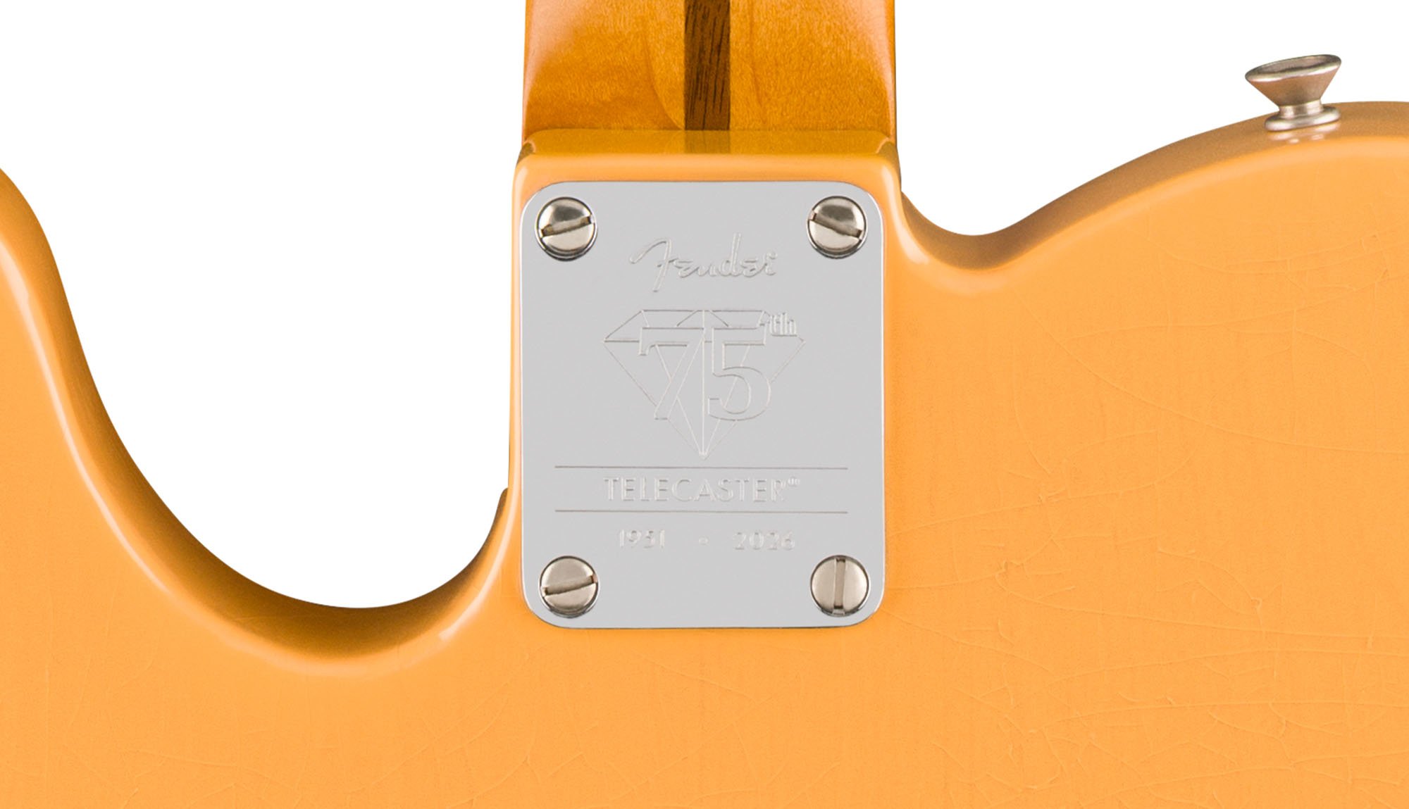 75th Anniversary Vintera® Road Worn® 1951 Telecaster® 75TH ANNIVERSARY HERDENKINGSPLAATJE OP DE HALS