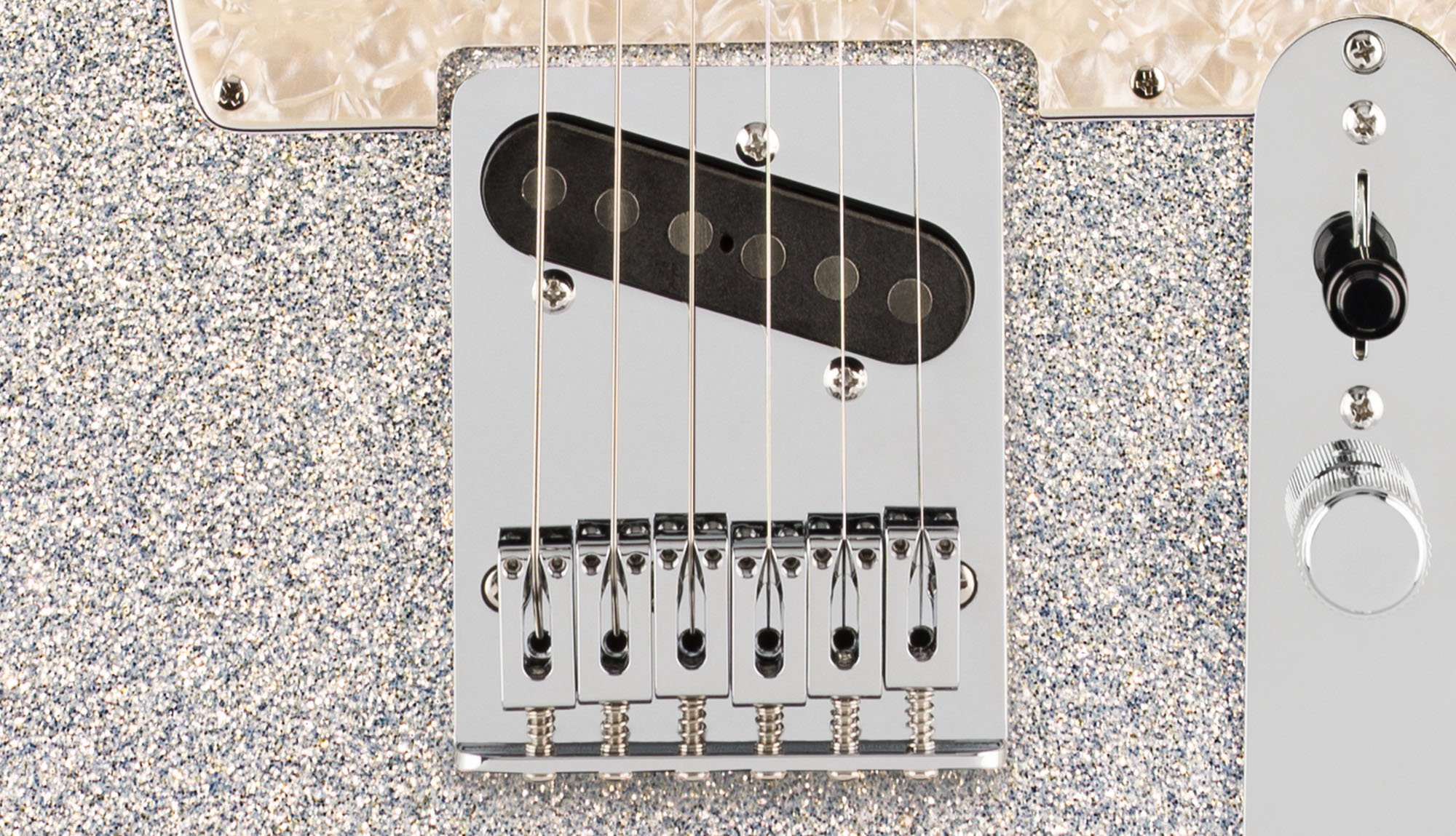 75th Anniversary Player II Telecaster® 6-SADDLE STRING-THROUGH-BODY TELE® BRIDGE WITH BLOCK STEEL SADDLES