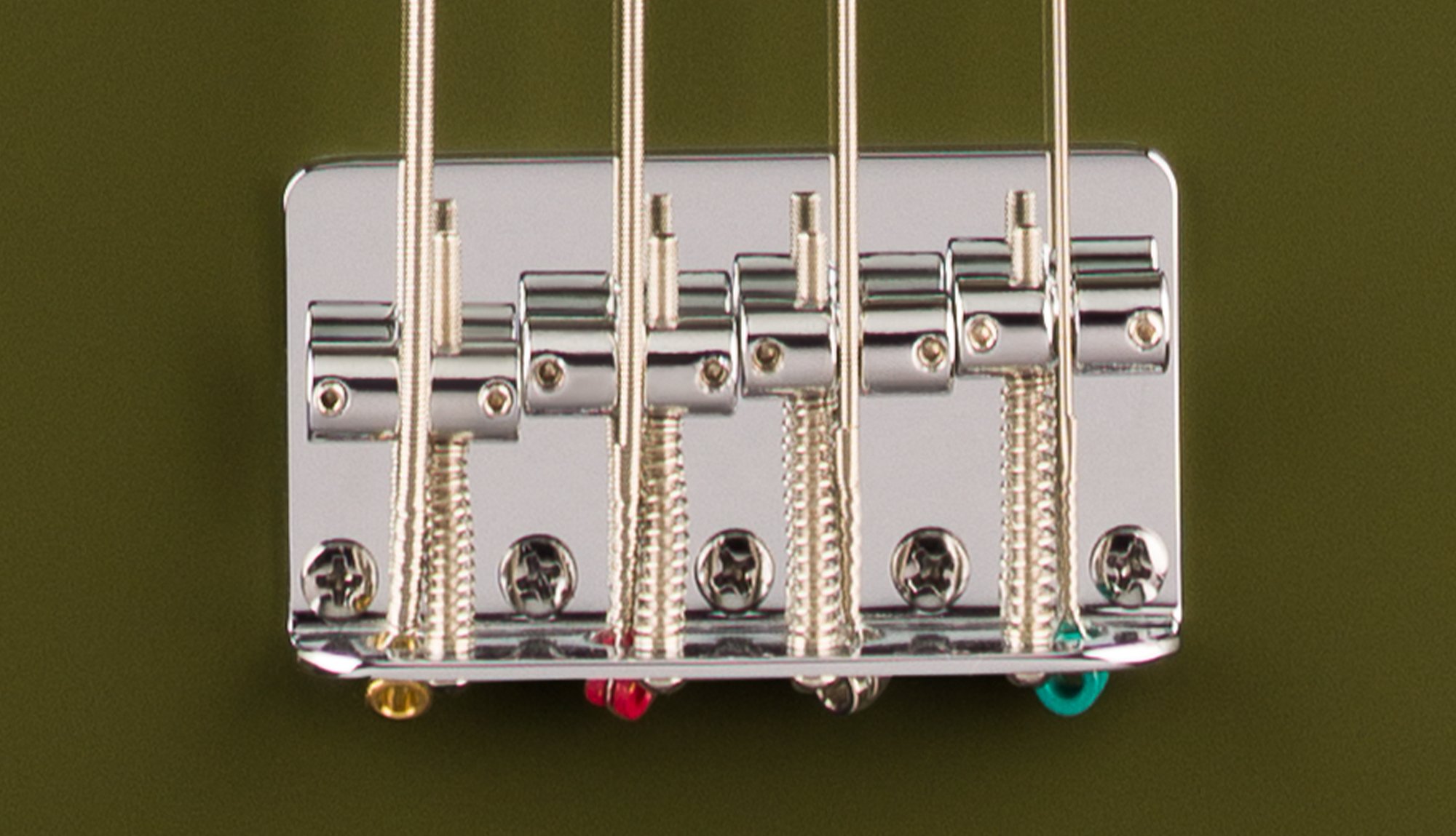 Paranormal Precision Bass® Thinline SJ BRIDGE DE ESTILO VINTAGE DE 4 CARRILHÕES RANHURADOS EM FORMATO DE BARRIL
