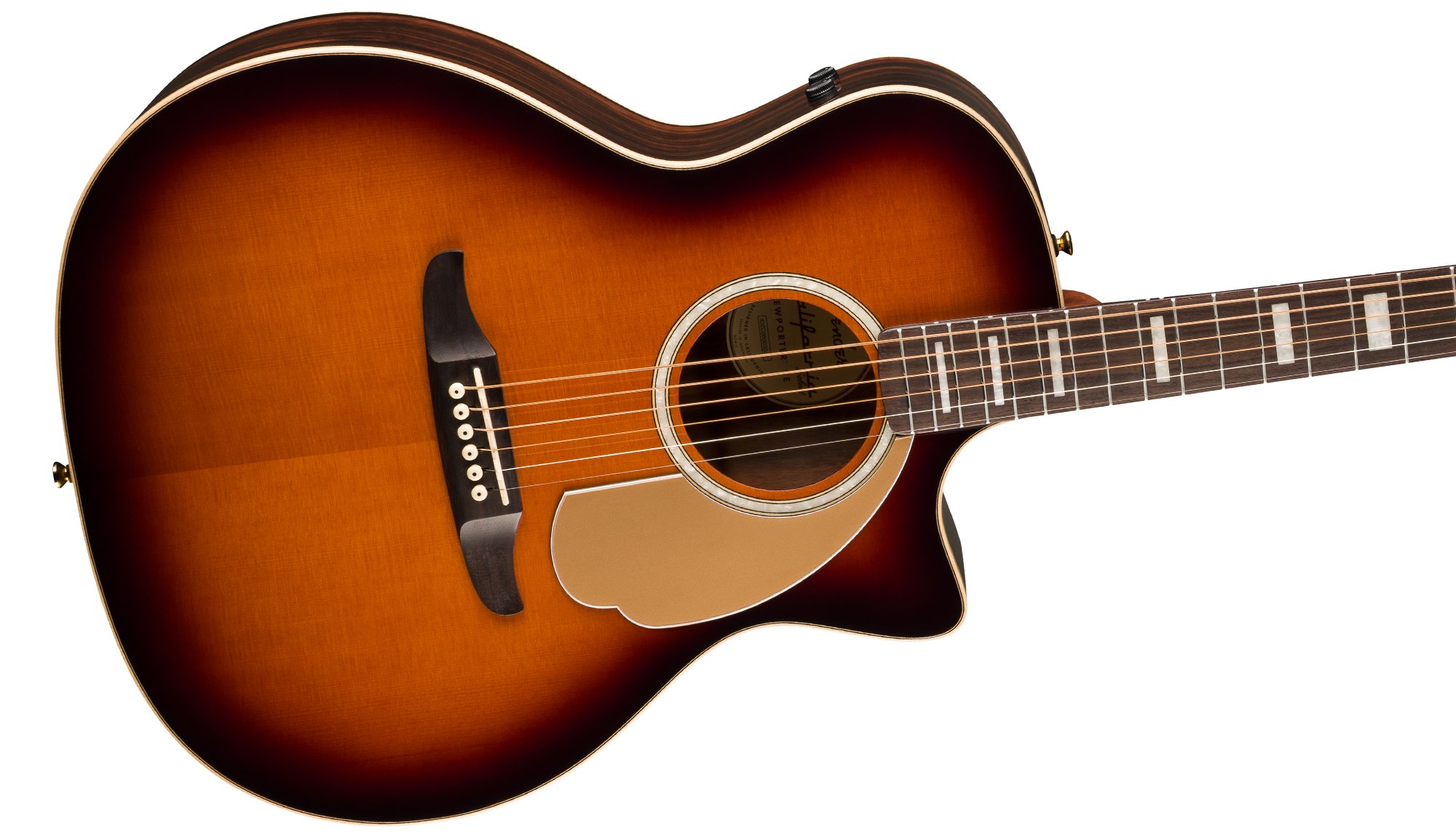California Select Newporter™ CE SOLID SITKA SPRUCE TOP WITH LAMINATE MACASSAR EBONY BACK AND SIDES
