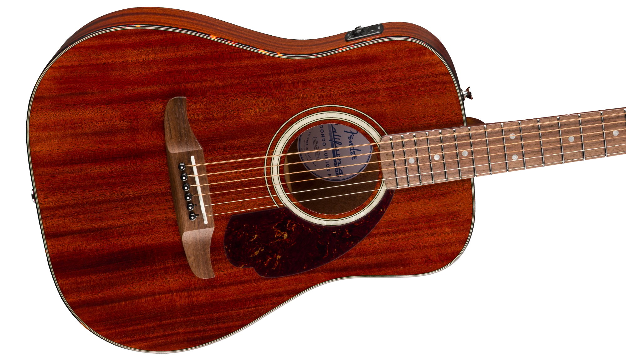 California Deluxe Redondo™ Jr. E Mahogany SOLID MAHOGANY TOP WITH LAMINATE MAHOGANY BACK AND SIDES