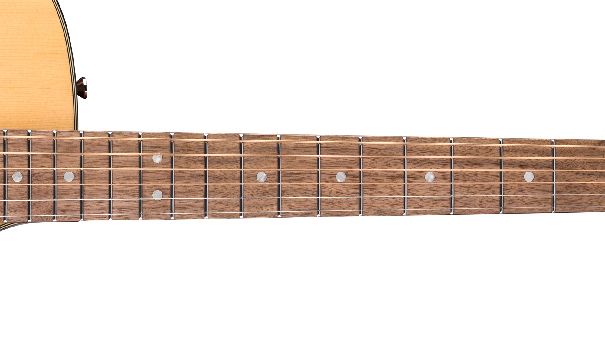 California Deluxe Newporter™ CE 12”-RADIUS SATIN MAHOGANY C-SHAPED NECK WITH VINTAGE STYLE FRETS