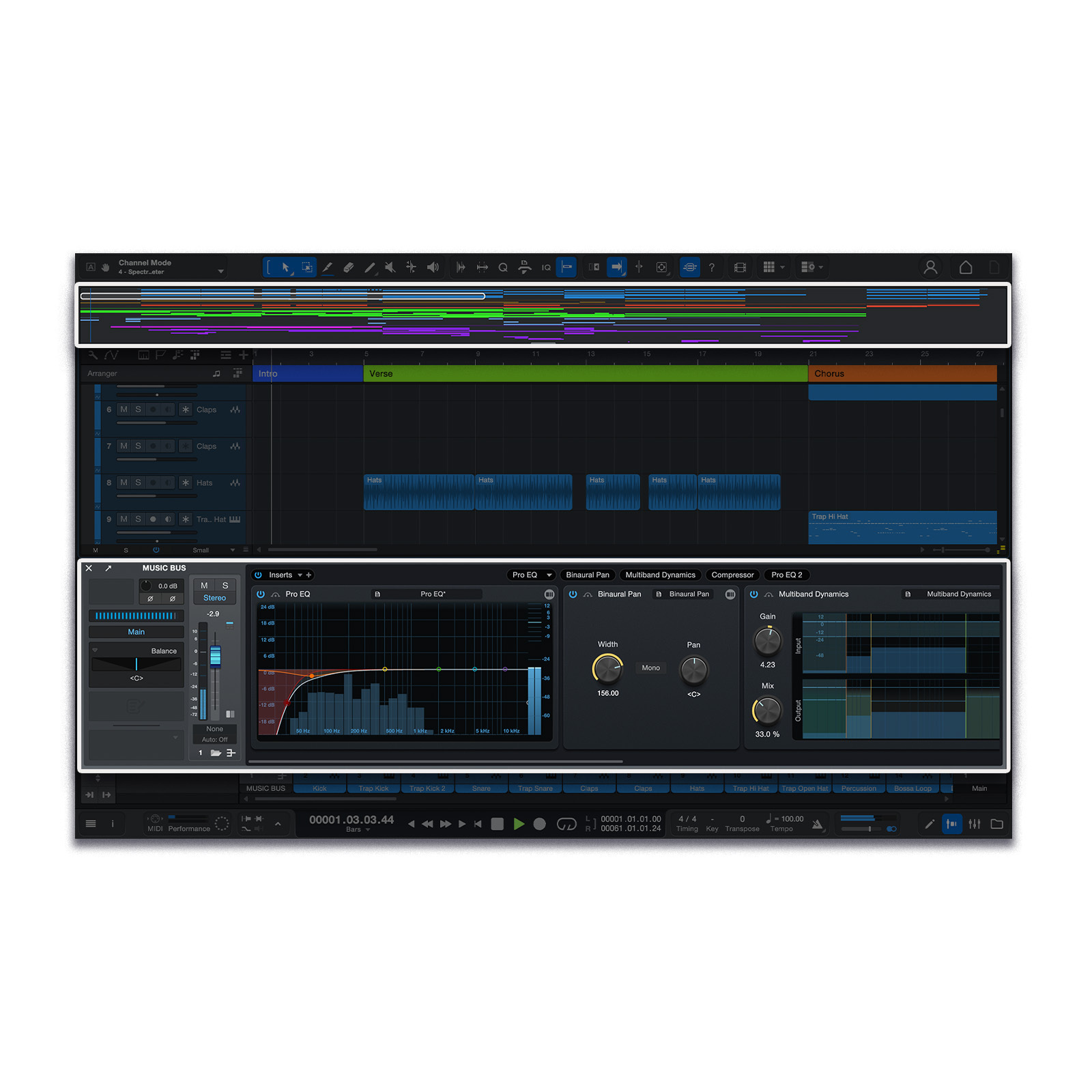 Fender Studio® Pro Customizable User Interface