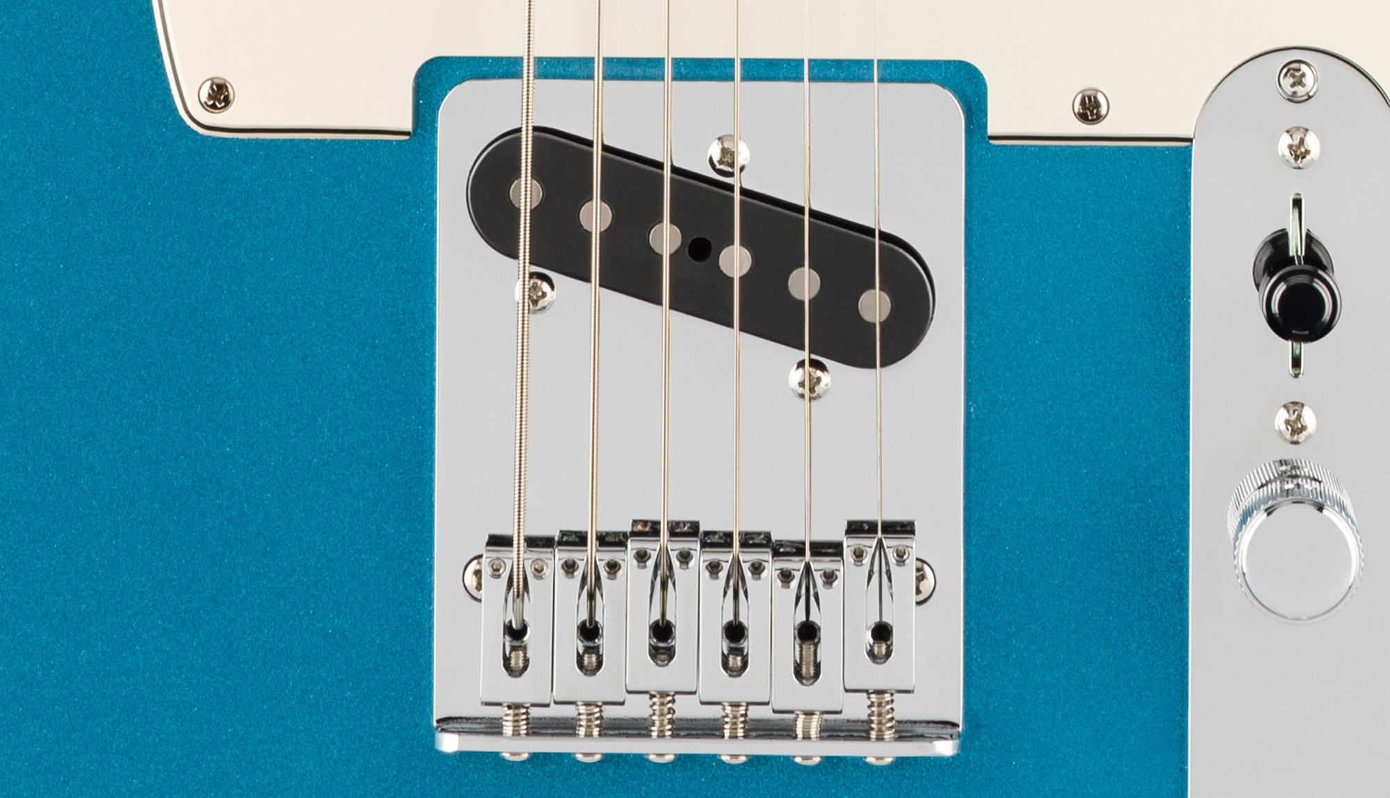 75th Anniversary Player II Baritone Telecaster® 6-SADDLE STRING-THROUGH-BODY TELE® BRIDGE WITH BLOCK STEEL SADDLES