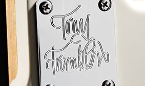 Tony Franklin Fretless Precision Bass® Signature-Stamped Neck Plate