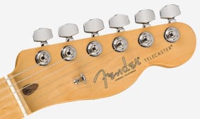 Rarities Flame Maple Top Chambered Telecaster® STAGGERED-HEIGHT TUNING MACHINES