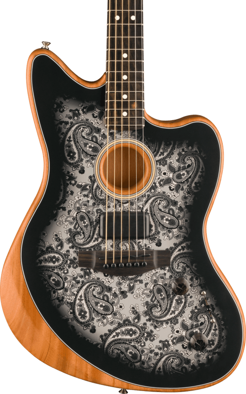 Limited Edition American Acoustasonic® Jazzmaster®, Black Paisley