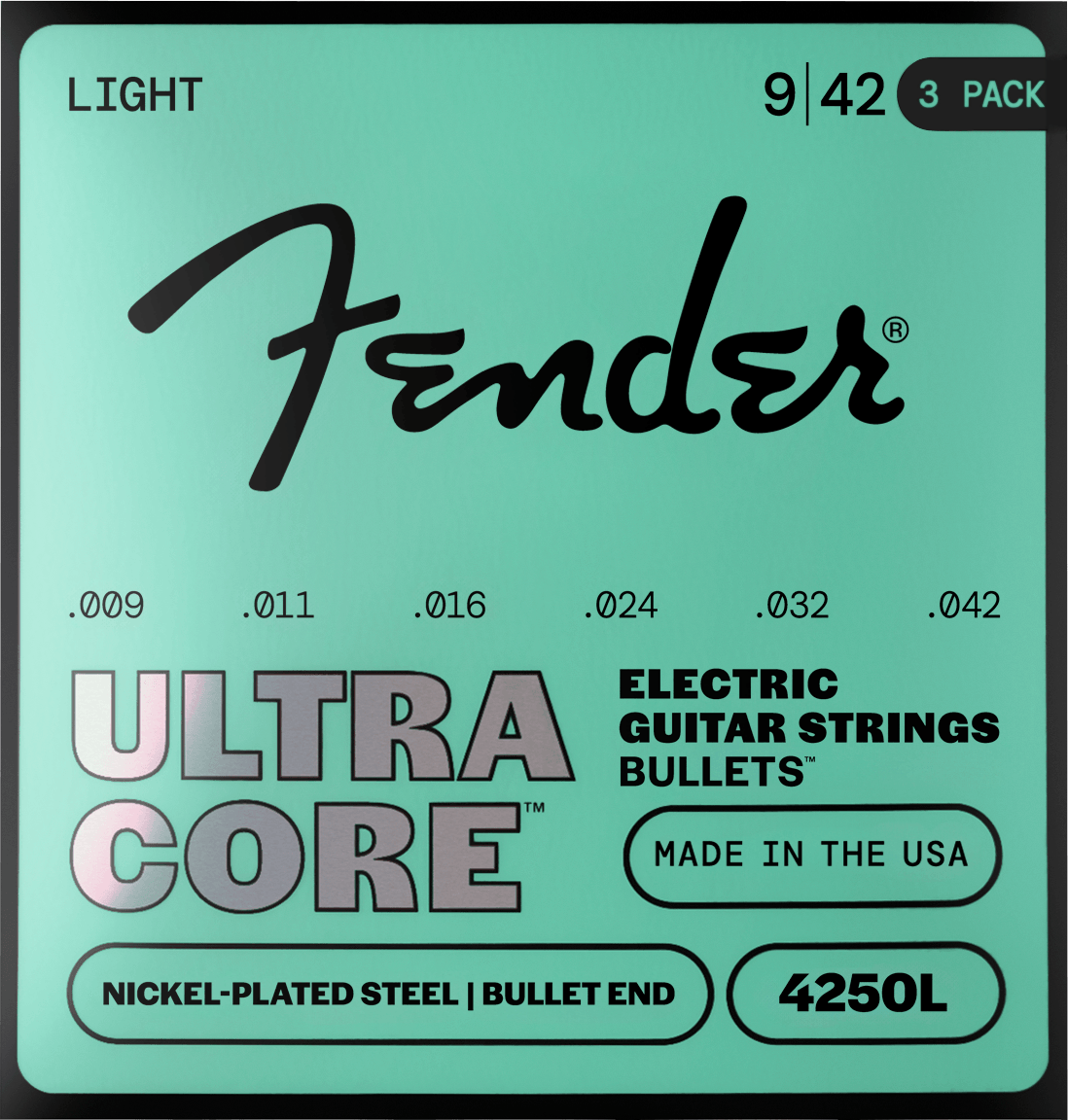 UltraCore™ Bullets™ 4250 Nickel-Plated Steel Guitar Strings (3-Pack)