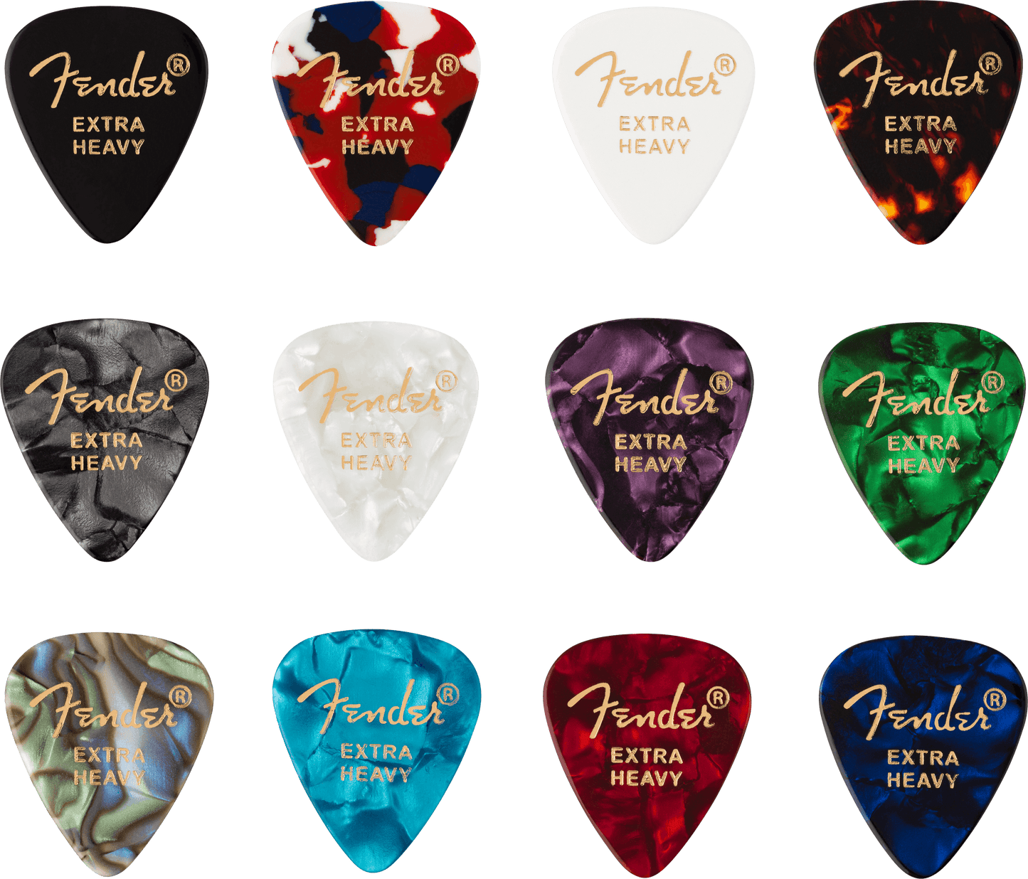 Celluloid Medley Picks, 351 Shape - 12 Pack