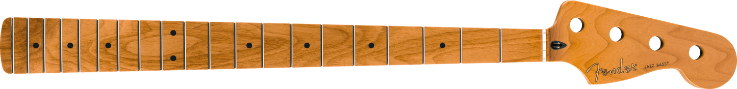 Roasted Maple Jazz Bass® Neck, 20 Medium Jumbo Frets, 9.5", Maple, C Shape