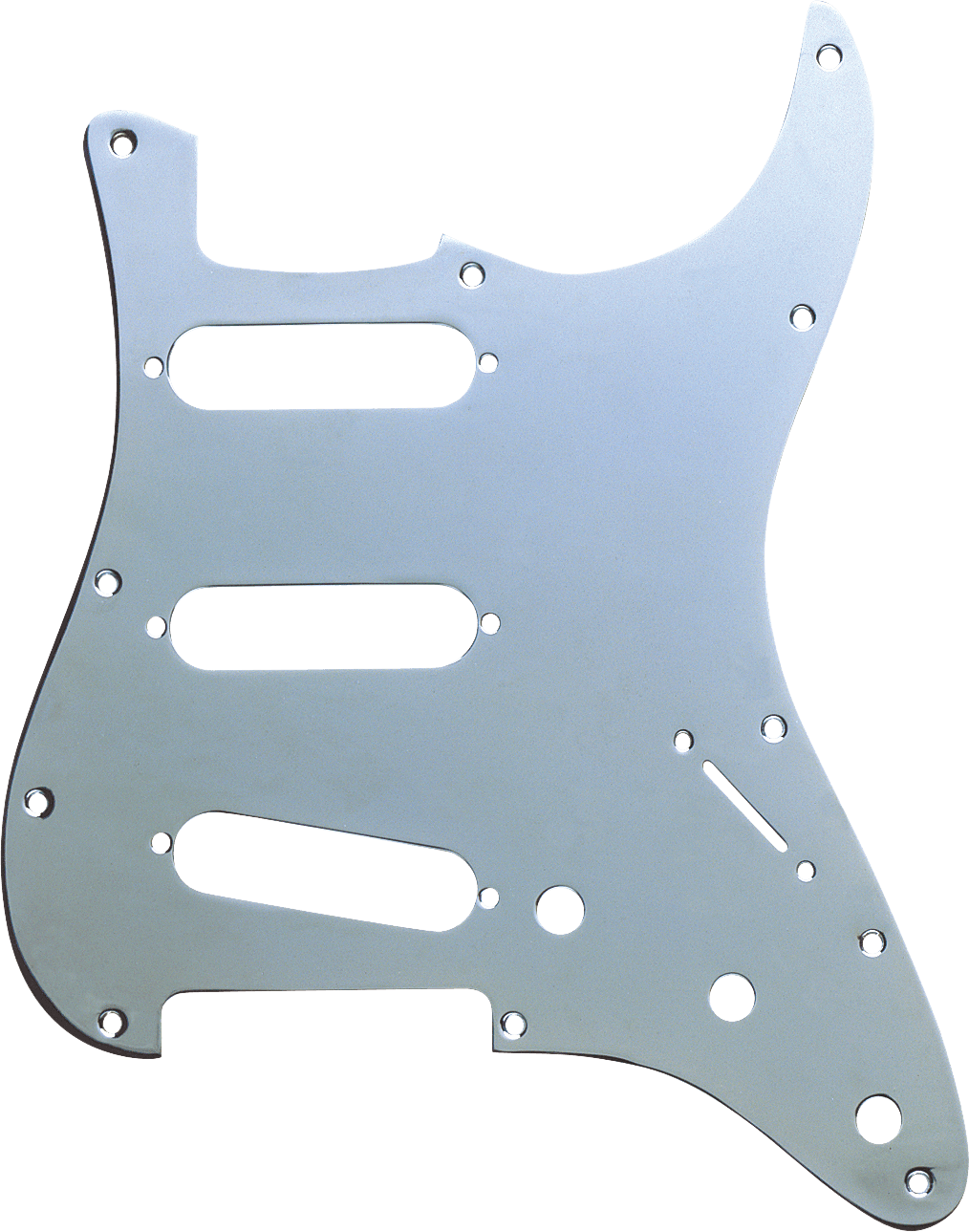 11-Hole Modern-Style Plated Brass Stratocaster S/S/S Pickguards
