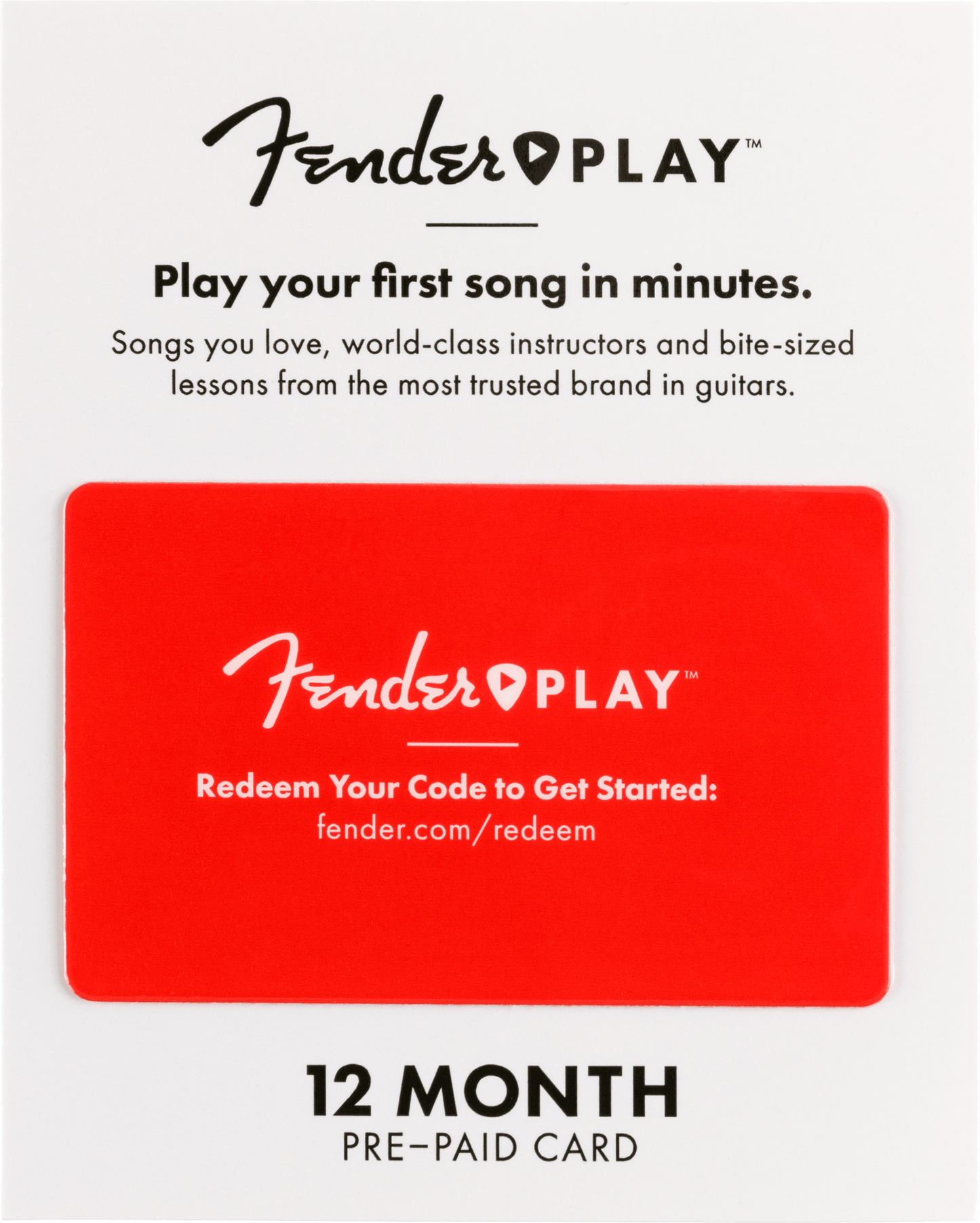 Fender Play™ Prepaid Cards