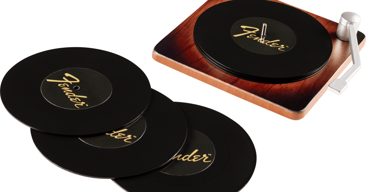 Fender™ Sunburst Turntable Coaster Set