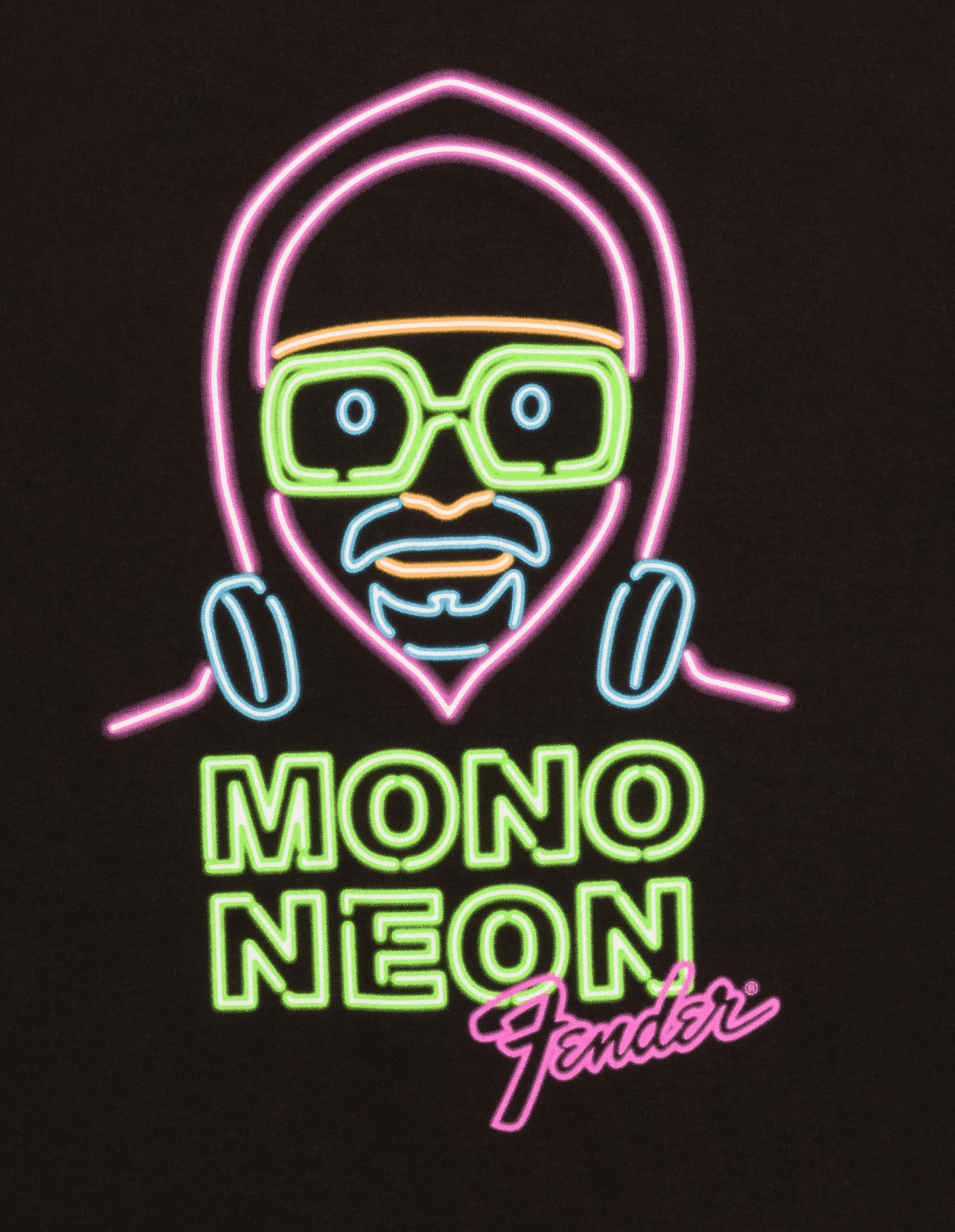 Fender® Mono Neon Glow T-Shirt, Black