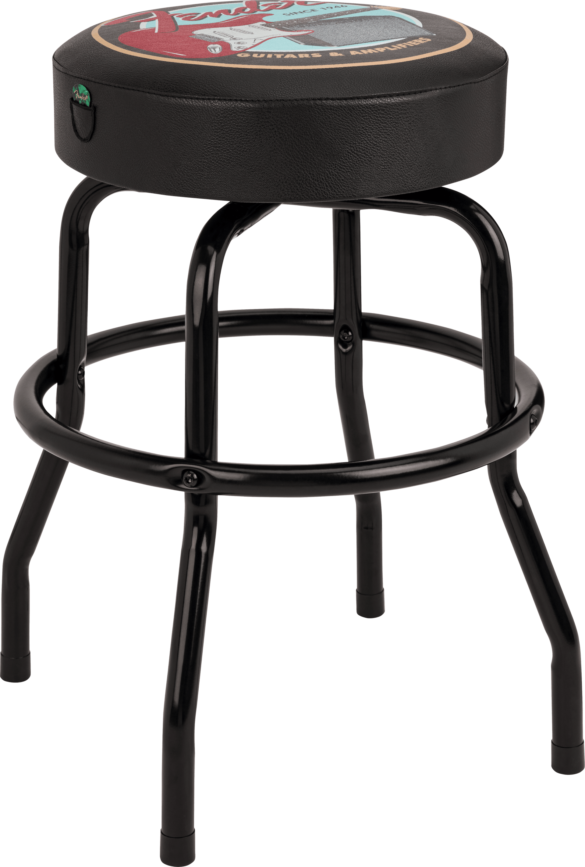 Fender® Guitars & Amps Pick Pouch Barstool, Black