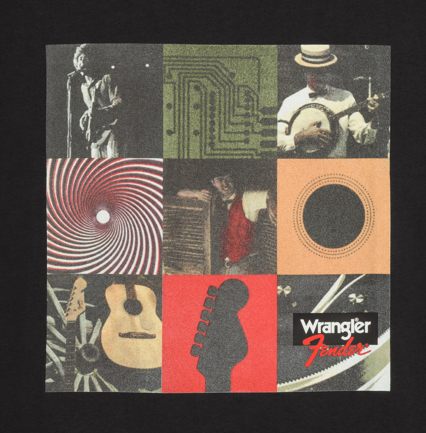 Fender® x Wrangler® Men's Fender Archive Vintage T-Shirt, Faded Black